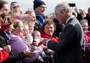The Prince of Wales meets an excited crowd at Mullaghmore in Sligo on the second day his visit to the west of Ireland.  Photo Chris Bellew / Copyright Fennell Photography 2015