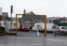 Cars blocked from car park