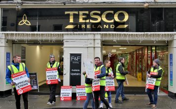 Sligo Tesco workers on strike today