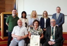 Eileen Magnier, Sandy Kelly and Caroline Currid honoured at Cathaoirleach’s civic reception for their “exceptional contribution to Irish life.”